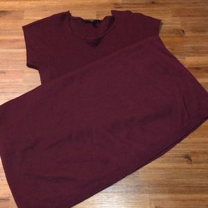 Eileen Fisher burgundy sweater dress